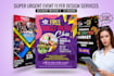 design a custom flyer for your business, event, or promotion