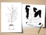 draw any custom black and white hand drawn line art illustration