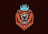 design lion head logo with express delivery