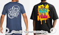design minimalist typography t shirt or custom text graphic tee