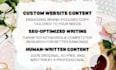 write engaging SEO website content in english or french