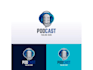 design podcast,cover art,microphone,speaker logo
