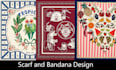 create scarf bandana pattern design for fabric print
