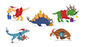 draw dinosaurs in every styles
