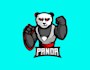 design creative killer panda mascot  logo with satisfaction guaranteed