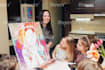 make glitter art paintings on canvas