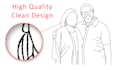 do line art photo embroidery digitizing