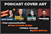 design unique podcast cover art