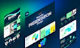 do futuristic powerpoint presentation design, pitch deck, keynote