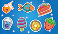 do custom flat and doodle stickers design