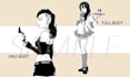 draw black and white commission 1 character