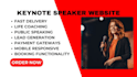 keynote speaker website, life coach, public speaker consulting website