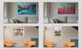 create a beautiful custom realistic canvas wall art mockup