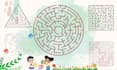 design unique mazes puzzles activity book for amazon KDP