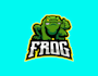 design creative frog cartoon, mascot logo with satisfaction guaranteed