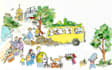 create hand drawn watercolor illustration for children book