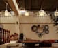 design a cozy rustic restaurant interior with 3d rendering