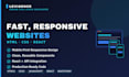 build a fast responsive website with HTML CSS and react