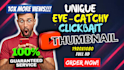 create attractive youtube thumbnails within few hours