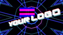do amazing glitch logo animation for vj loop