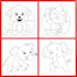 do kids line art vector map