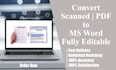 recreate and retype documents into editable ms word from PDF, jpg, scanned files