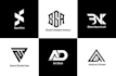 do initial modern minimal and luxury business logo designs
