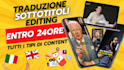 edit transalte add synced subtitles to your video italian english