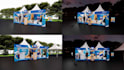 3d design custom exhibition tent for event