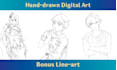 draw any character in anime genshin impact style