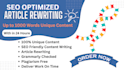 do SEO friendly content writing or article rewriting
