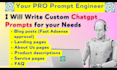 be prompt engineer for custom ai chatgpt prompts writing