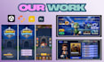 design modern game UI UX and dynamic 2d game art