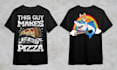 design fun and trendy food t shirt art for food lovers