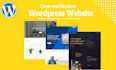 build clean and modern wordpress website