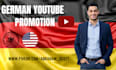 promote german youtube channel,video promotion to germany audience