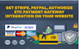 create shopify payment gateway, authorize net, geegpay, paypal