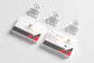 do luxury minimalist digital business card design with qr code and smart card