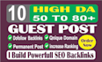 provide dofollow guest post,SEO dofollow backlinks ,high da
