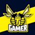 do modern line bee mascot logo design