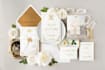 design an elegant wedding invitation and save the date card