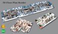 do 3d floor plan, 2d floor plan with interior design