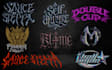 create grunge, y2k, chrome logo for your brand