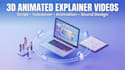 create a 3d animated explainer video for saas and startups