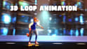 create 3d character animations loop for streaming and music videos