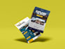 design eye catchy, premium traveling, tour flyer, real estate flyer, free mockup
