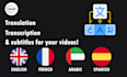 translate english french arabic spanish and add subtitles