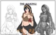 draw concept art with character sheet