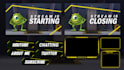 design animated twitch overlay, layouts, panels, screen for stream