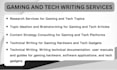 write engaging SEO gaming articles and blog posts for video games